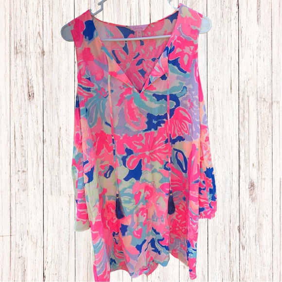 Lilly Pulitzer Multi Playa Hermosa Benicia Tunic - Picture 2 of 6